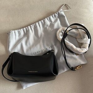 Charles & Keith Elegant Black Shoulder Bag